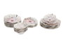 Hermia GBSNES24Y41001159 Vajilla de Porcelana de Lujo y Elegancia para 24 Personas, Apta para Lavavajillas y Microondas